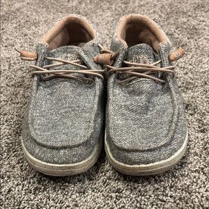 Hey Dude Gray Moccasins Casual Comfort